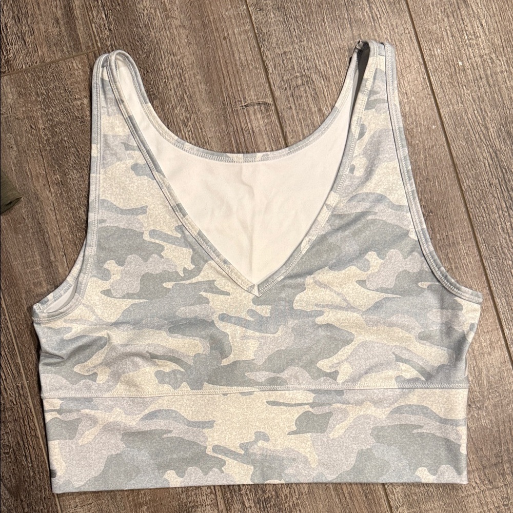 🔥Camo Print Sleeveless Dri fit Crop Top